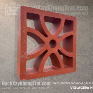Gạch Thông Gió Gốm đất Nung Tứ Diệp