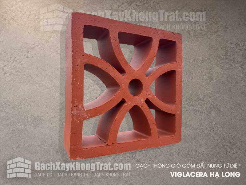 Gạch Thông Gió Gốm đất Nung Tứ Diệp