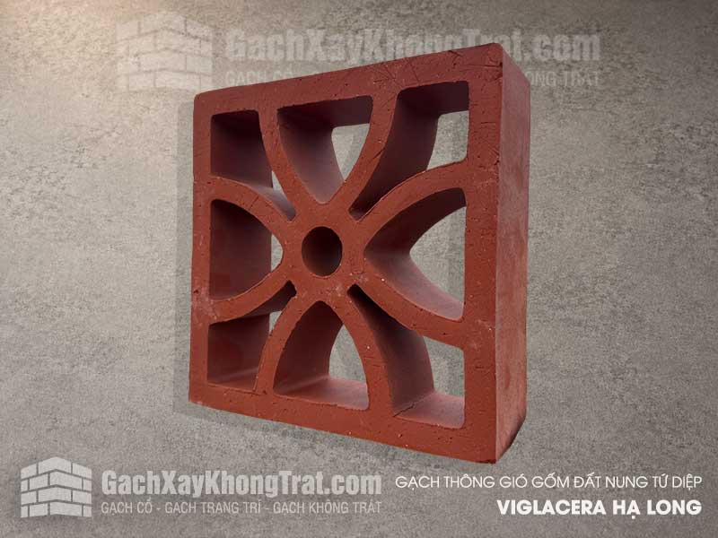 Gạch Thông Gió Gốm đất Nung Tứ Diệp