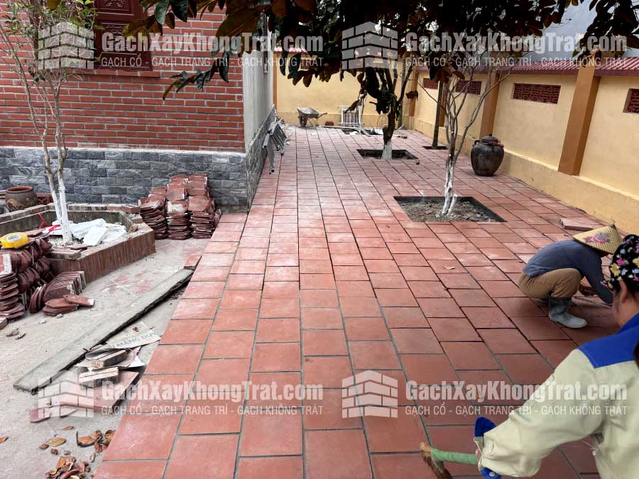 Gạch Bát Cổ Lát Sân 400x400x50