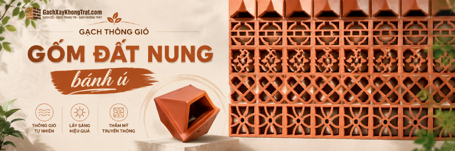 Gạch Thông Gió Gốm đất Nung Bánh ú