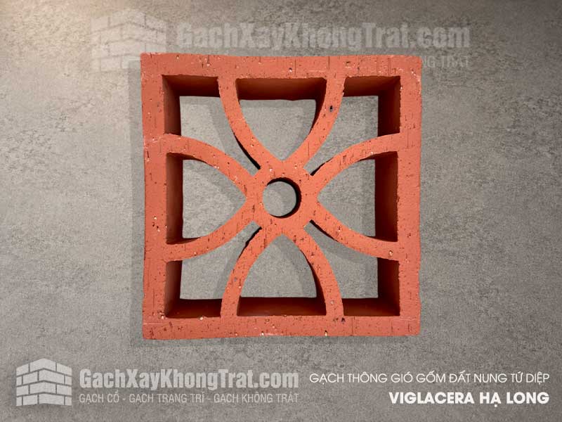 Gạch Thông Gió Gốm đất Nung Tứ Diệp