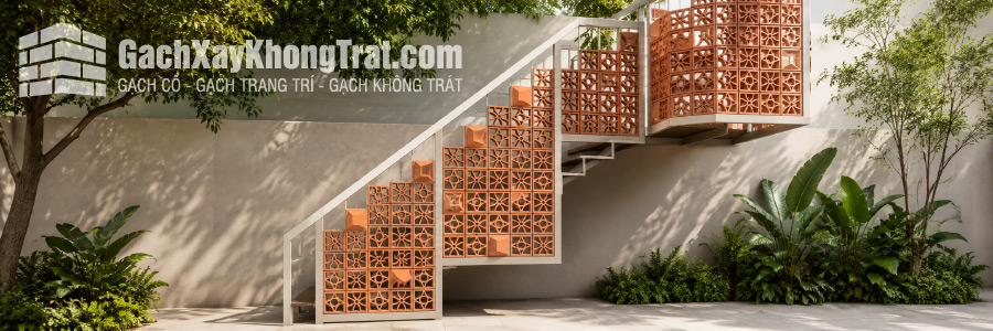 Gạch Thông Gió Gốm đất Nung Tứ Diệp