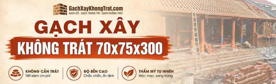 Gạch Xây Không Trát 70x75x300